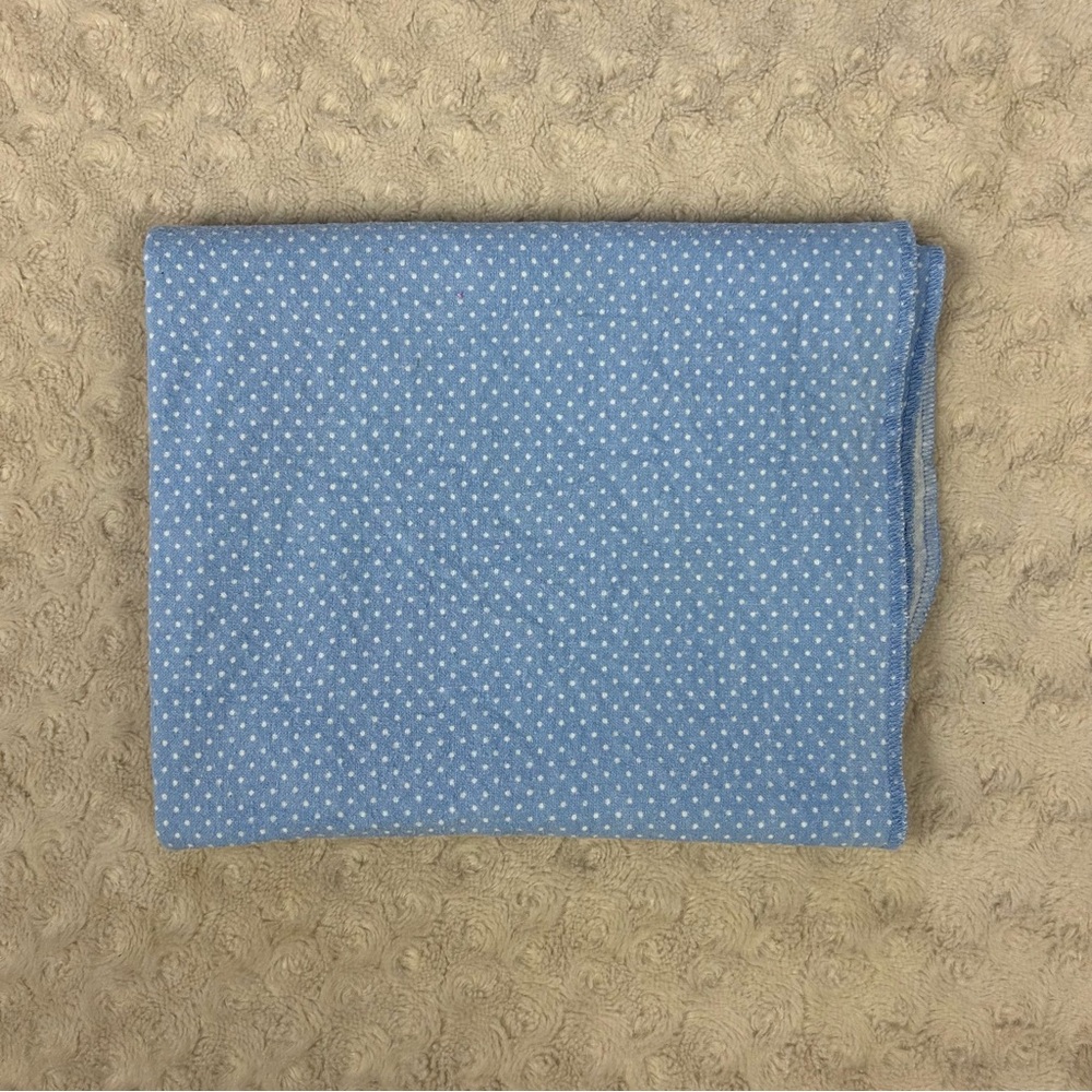 Bright Future Blue White Polka Dots Baby Receiving Blanket Flannel Cotton